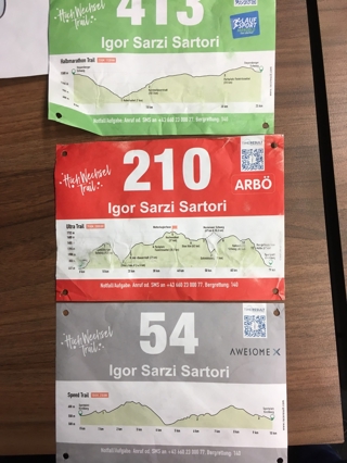 I mie tre pettorali di giornata