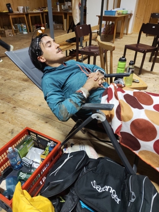Alexis sulla mia postazione e con lampada che non ho fatto in tempo ad usare